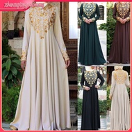 2023 Muslimah Plus Size Long Sleeve LaceyMaxi Dinner Evening Dress Gown