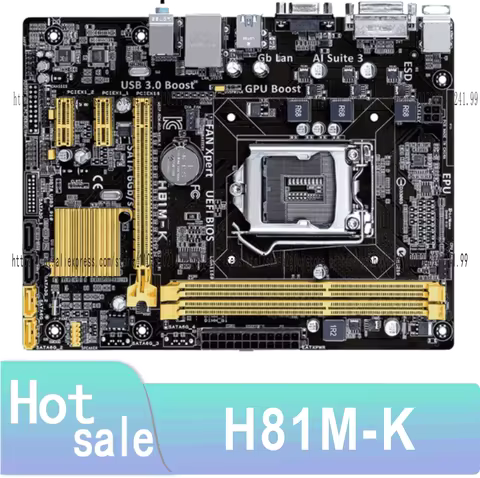 Used H81M-K H81M-K/K31ADE/DP_M LGA 1150 intel H81 support Core i3-4130 i3-4350 i5-4570 i5-4590 i7-47