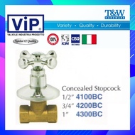 VIP 1/2" 3/4" 1" 4100BC 4200BC 4300BC Stopcock Replacement Valve 18mm+- [T&W Hardware]