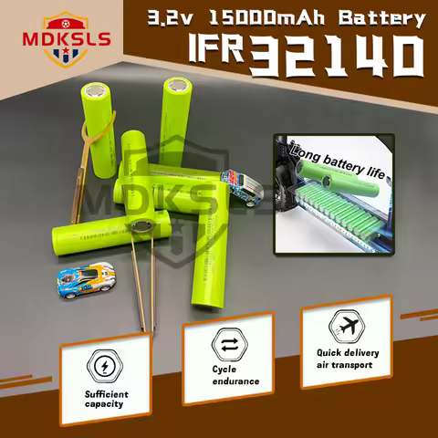 New 2025 3.2V 15000mAh 32140 LiFePO4 Battery DIY 12V 24V High-Power Electric Sightseeing Car Golf Ca
