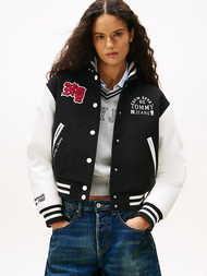 Tommy Jeans - Logo Appliqué Varsity Jacket With Wool