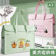 Kapibara A3 Art Bag Large Size File Bag 8k Portable Zipper Type Tutorial Bag Large Capacity Drawing 