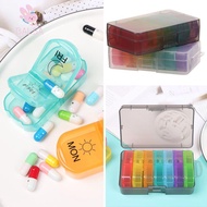 BALSA Pill Box Plastic 7 Days AM PM Portable Medicine Dispenser