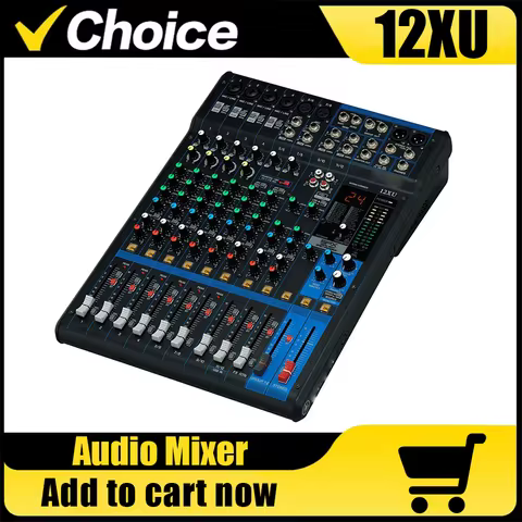 12XU 12 Way Analog Mixing Consoles Professional 12 Channel Sound MG12 Audio Mixer for Wedding Stage 