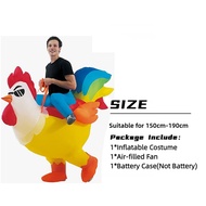 NEW White Headed Colorful Tail Chicken Inflatable Costume - A Quick Inflatable Set for Summer Partie