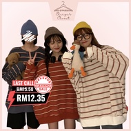 [KOREAN] [CC] Women Casual Oversized Long Sleeve Striped Shirt Long Sleeve T Shirt Women Long Sleeve