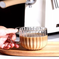 Light luxury high-value coffee cup mug lightweight practical glass cup high temperature re轻奢高颜值咖啡杯马克