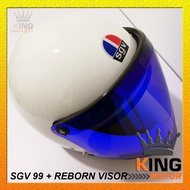 SGV 99 HELMET WITH X-DOT REBORN VISOR (WHITE)