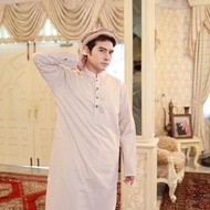 ชุดปากีชาย พร้อมกางเกง ผ้าคอตตอน100% นำเข้าจากปากีสถาน รุ่น PAA68