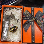 黑金宇航員冰山杯漂浮瓶鎖匙扣（沖浪+橘禮盒+拉菲草）