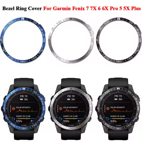 Bumper Cover For Garmin Fenix 7 7X 6 6X Pro 5 5X Plus Bezel Ring Anti Scratch Metal Cover Protective