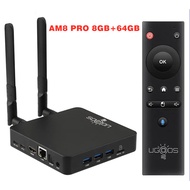 MRIWG กล่องทีวี Android AM8 Pro อัจฉริยะของแท้ S928X-J 11 Amlogic 8GB 64GB BT5.3 WiFi6 1000M AV1 Dol