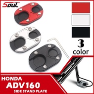 Motorcycle CNC Accessories Flat Foot Side Stand Extension Pad Plate Kickstand Fits For ADV160 ADV-16