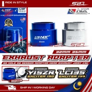Racing Exhaust Adapter NLK Y15 Y15ZR LC135 Exciter 135 150 32MM 35MM No Hole 02 Sensor Adaptor Head 