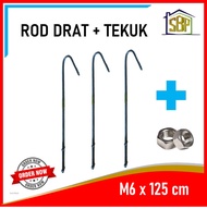 Rod Drat + Tekuk M6 x 125 Cm Suspension Rod Gantungan Plafon Hanger