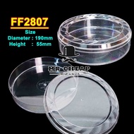 (24 Pcs) PS Plastic Container Biskut FF2807 (Round Plastic Container)