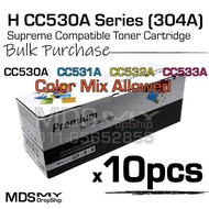 Compatible CC530A / CC531A / CC532A / CC533A Color Laser Printer Toner Cartridge 304A