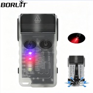 BORUiT V20 Keychain EDC 1000LM LED Flashlight Head Swivels IP67 Waterproof Type-C Rechargeable Magne