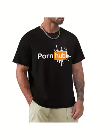 Short Sleeve 100% Cotton Graphics Tshirt Tops Porn--hub T Shirt Harajuku oversized harajuku men clot