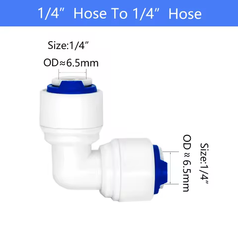 YQBS Elbow Adapter RO Aquarium Accessories 1/4 3/8 Quick Connector Combination Tube