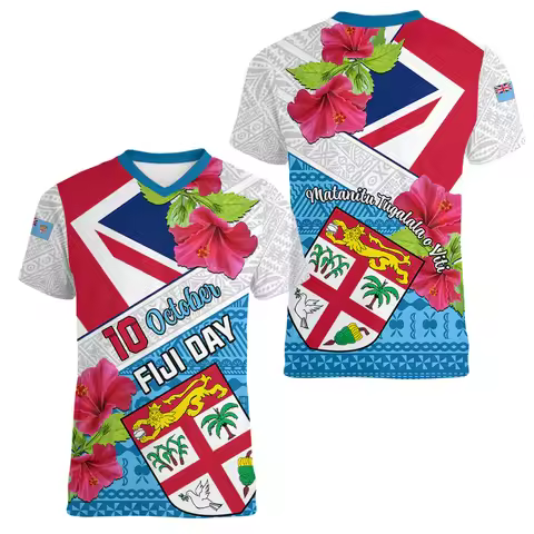 Fiji Day Fiji Flag Pattern 3D Fashion Street Trend Men's Clothing Suitable for Summer Breathable Qui