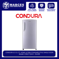 Condura 6.5 cu. ft. Home Ultima Standard Style Single Door Refrigerator CSD211SA-R–SILVER