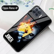 Softcase Glass Kaca Joker OPPO RENO 4 F -S23 - Casing Hp - OPPO RENO 4F - Pelindung hp-Case Handphon