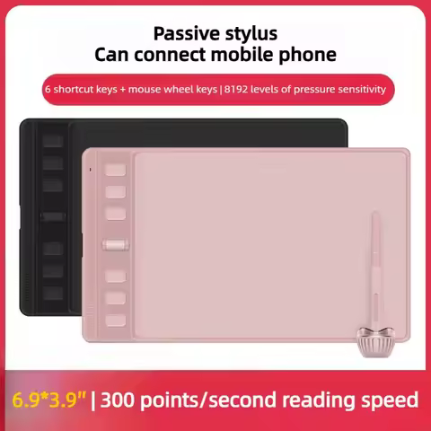 Inspiroy 2 S H641P 6.3x3.9" Graphics Tablets 6 Express Keys 8192 Level Drawing Pen Digital Tablet Su