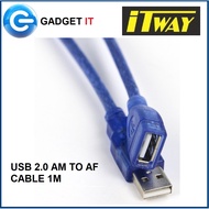 ITWAY USB 2.0 AM/AF HI-SPEED EXTENSION CABLE US02557 1M/ US02562 5M (CAB-USB-EXT-1M-US02557/CAB-USB-