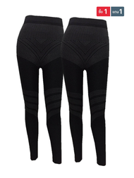 [ซื้อ 1 แถม 1 ] เลกกิ้งกระชัดรูปร่าง Lalita สลิมมิ่งเลกกิ้ง สีดำ 1 แถม 1