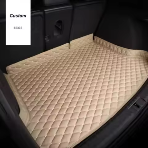 PU Leather Custom Car Trunk Mats for BMW Series I01 I4 G26 I3 I8 2013-2023 Interior Details Car Acce