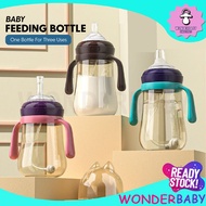 Wonderbaby Baby PP Feeding Bottle Water Bottle Portable Sippy Cup Training Cup Silicone Straw Anti-Colic
