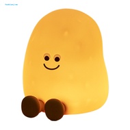 huobianj Kids Night Lamp Bedroom Mood Light Kids Night Light Rechargeable Soft Silicone Potato Desig