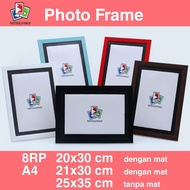 8RP Mat Photo Frame A4/ Minimalist 25x35/ USING GLASS - Photo Frame FM25