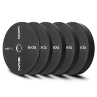 ชุดแผ่นน้ำหนัก 5-25KG x 2 แผ่น Bumper Plate (รูขนาด 2 นิ้ว) รุ่น MD1056 - เครื่องออกกำลังกาย แบรนด์