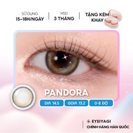 Kính áp tròng EYEIYAGI lens nâu ánh vàng Pandora cận 3 tháng độ cận 0-8 DIA 14.5mm | Lens chính hãng