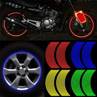 【HW】16Pcs Wheel Decal Stripe Lots Reflective StripsMotorcycle Tape Sticker Rim Car