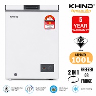 KHIND CHEST FREEZER 100LITRES | FZ100S PETI SEJUK BEKU