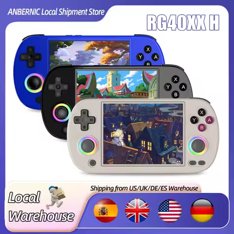 ANBERNIC RG40XX H Retro Handheld Game Console 4.0 Inch IPS Screen Linux System Built-in 64G TF Card 