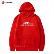 Hoodie  J&T Express Cotton Fleece Premium Hooded Sweatshirt JNT Work Clothes Print m-3xl