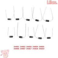 VIOLETLILAC 200PCS Electronic Kit,  Storage Box 200pcs Rectifier Diode Assortment Kit, Durable 1N581