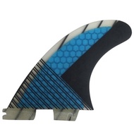 【 LCG5】-G5 Surf Fins Three-Piece Surfboard Accessory Honeycomb Rudder for FCS2 Surfboard Base Blue