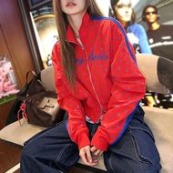 Early Autumn Unique Embroidered Polka Dot Baseball Uniform Jacket Women 2026 Fashion Casual Covering