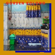 Minimalist Kitchen Under-Door Curtains Size 75cm x 90cm