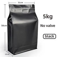 Original 10pcs Resealable 5kg Ziplock Coffee Bean Powder Aluminum Foil Packaging with Valve Pet Dry