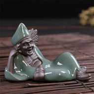 哥窑济公活佛茶宠摆茶具花盆多肉弥勒佛精品如来可养小和尚摆Ge Yao Ji Gong Living Buddha Tea Pet Tea Set Flower Pot Fleshyfengmin222