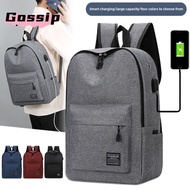 GOSSIP School Student Backpack, Washable 15 inches Versatile Backpack, Trendy Black Grey Blue Red  C