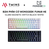 MonsGeek FUN68 HE Glare Magnetic switch mechanical keyboard (Black/ White) - Genuine product