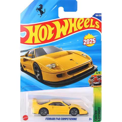 Hot Wheels C4982 2025-Q Case Alloy Cars,Ferrari SF90/F40/365 GTB4 Chevy Silverado,1:64 Diecast Model