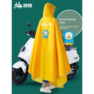 baju hujan baju hujan kanak kanak Luzhe Original Electric Car Rain Jas Wanita Tunggal Basikal Khas P